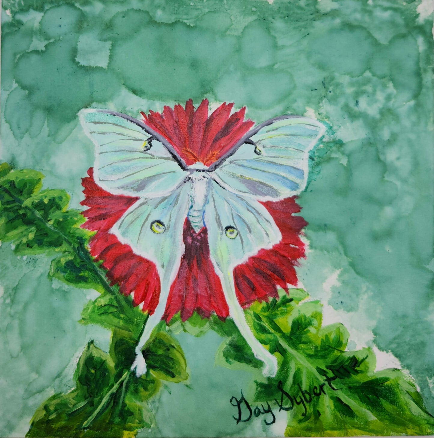 Anderillium inkt - Lepidoptera Series - Luna Moth Green
