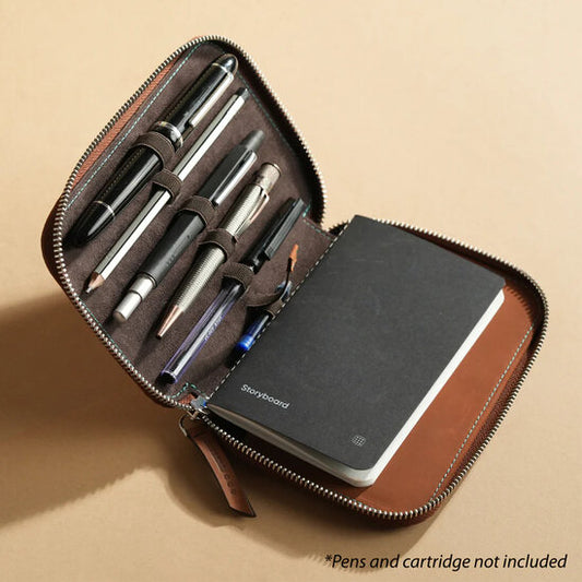 Endless Companion Adjustable Pen Pouch Brown - 5 Pens