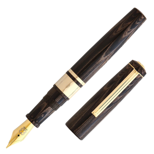 Esterbrook Ebonite Model J Antique Rose (Brown) - Verguld