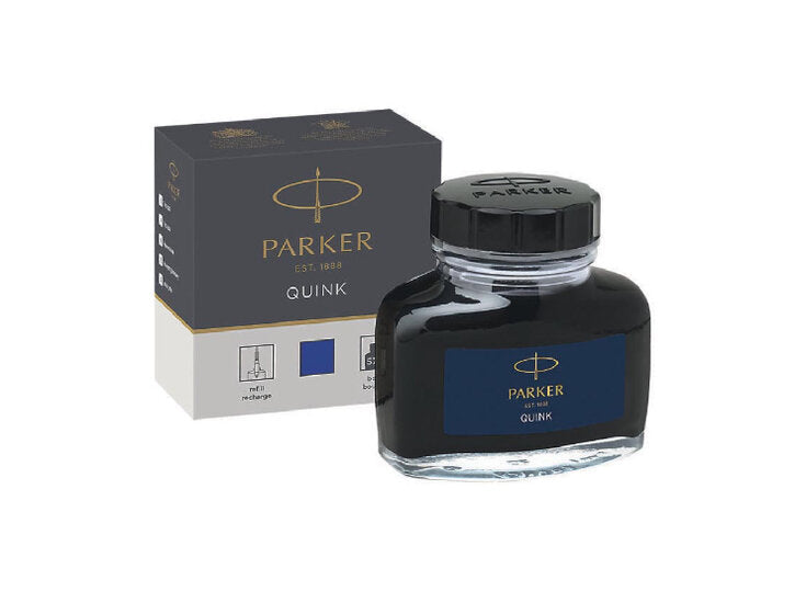 Parker Quink inktpot Permanent Blue